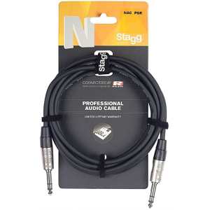 Stagg Stereo Jack-Jack Lead 6M (20FT) Instrument Cable (NGC6PLR)