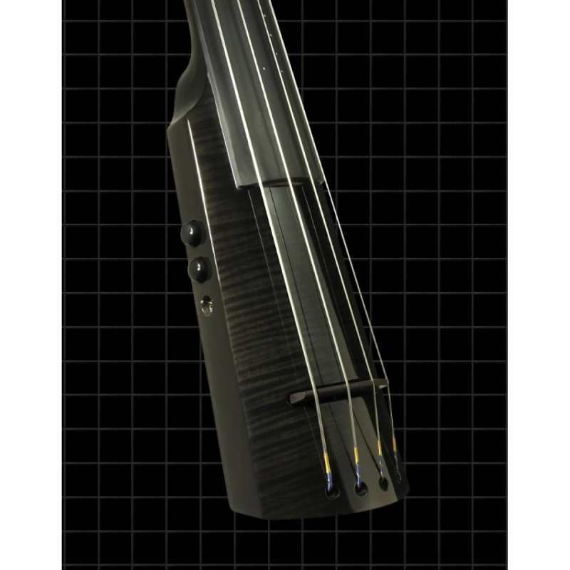 NS Design WAV4 Electric Double Bass in Trans Black With Gig Bag - Image 2