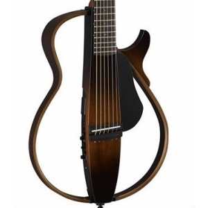 Yamaha SLG200S Steel String Silent Guitar in Tobacco Sunburst with Gig Bag