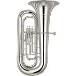 Yamaha YBB201S Bb Tuba in Silver Plated Finish (3-valve Student Model with Case & Mouthpiece)