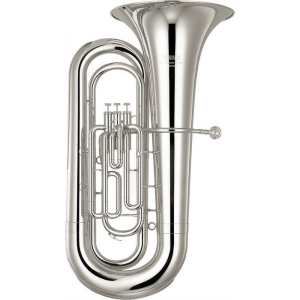 Yamaha YBB201S Bb Tuba in Silver Plated Finish (3-valve Student Model with Case & Mouthpiece)