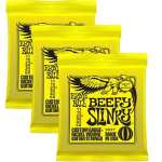3 Sets of Ernie Ball 2627 Beefy Slinky Electric Guitar Strings 11-54
