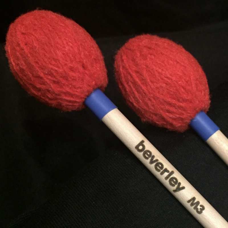Beverley M3 Marimba Mallets with Maple Handles (Medium Tone)