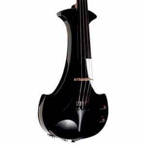 Bridge Aquila 4-String Electric Violin in Black with Hard Case & Carbon Bow