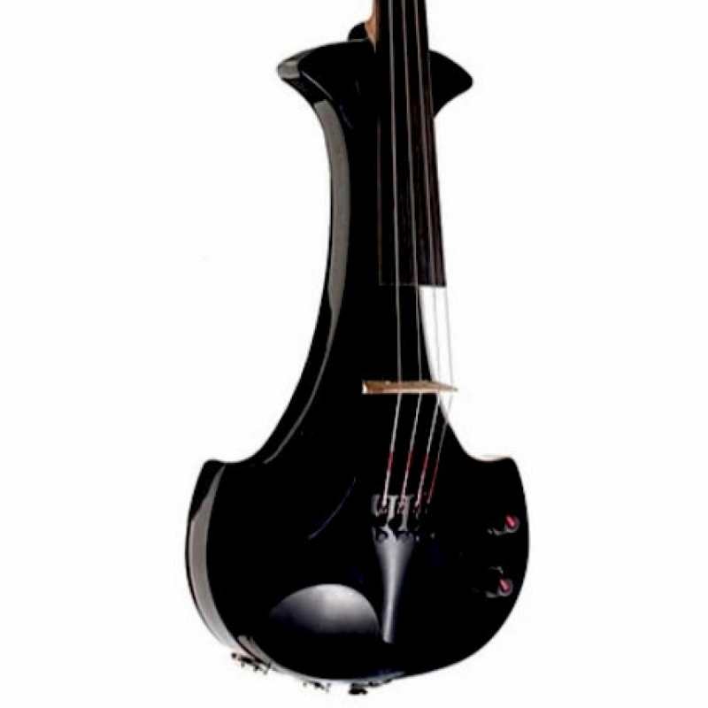 Bridge Aquila 4-String Electric Violin in Black with Hard Case & Carbon Bow