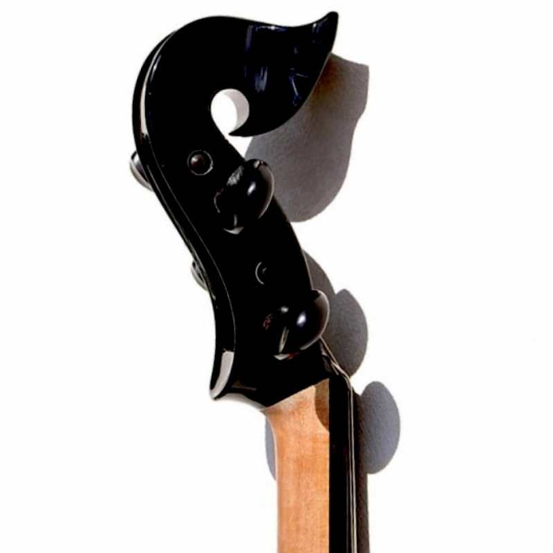 Bridge Aquila 4-String Electric Violin in Black with Hard Case & Carbon Bow - Image 4