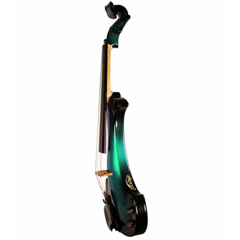 Bridge Aquila 4-String Electric Violin in Green with Hard Case & Carbon Bow - Image 3