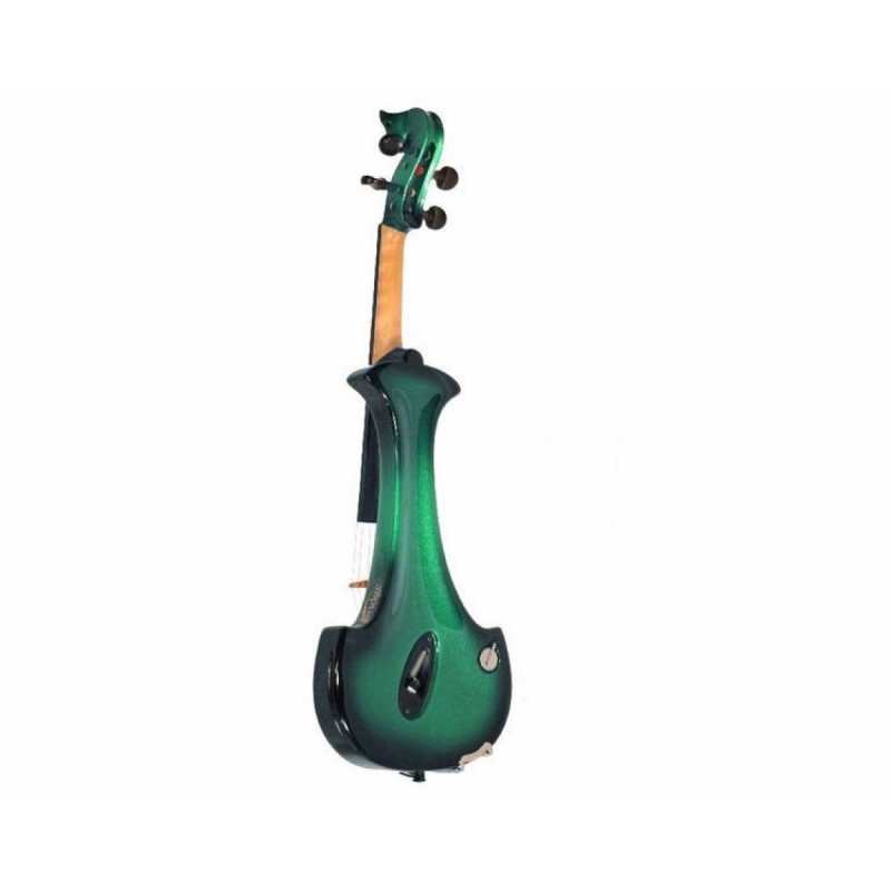 Bridge Aquila 4-String Electric Violin in Green with Hard Case & Carbon Bow - Image 2
