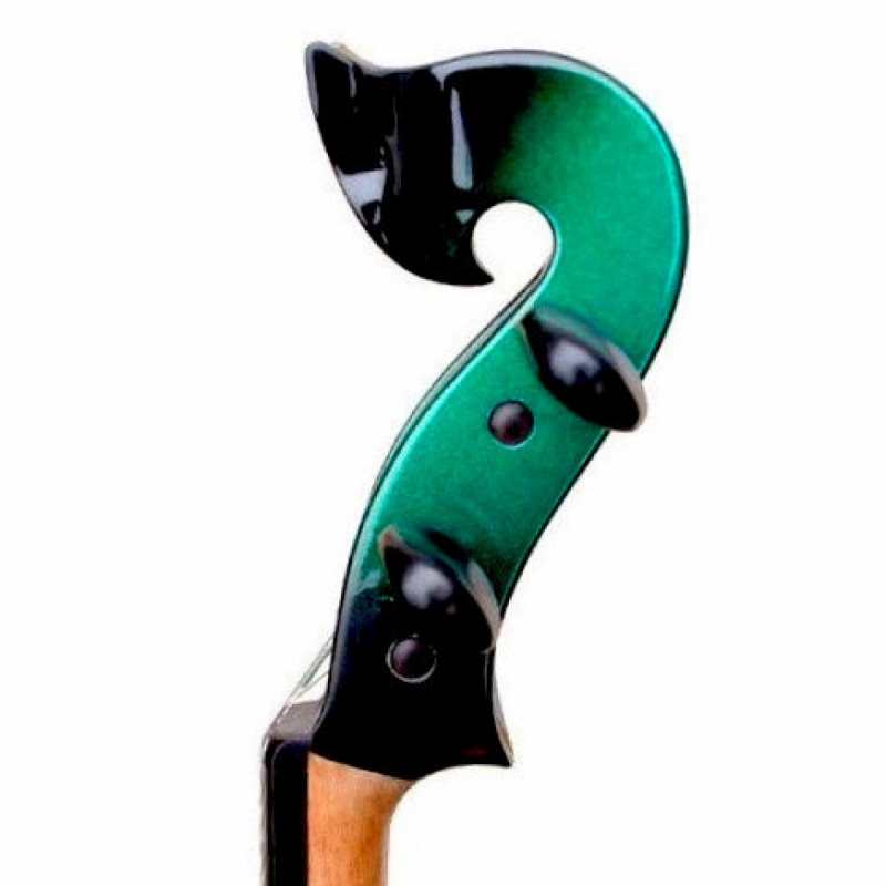 Bridge Aquila 4-String Electric Violin in Green with Hard Case & Carbon Bow - Image 6