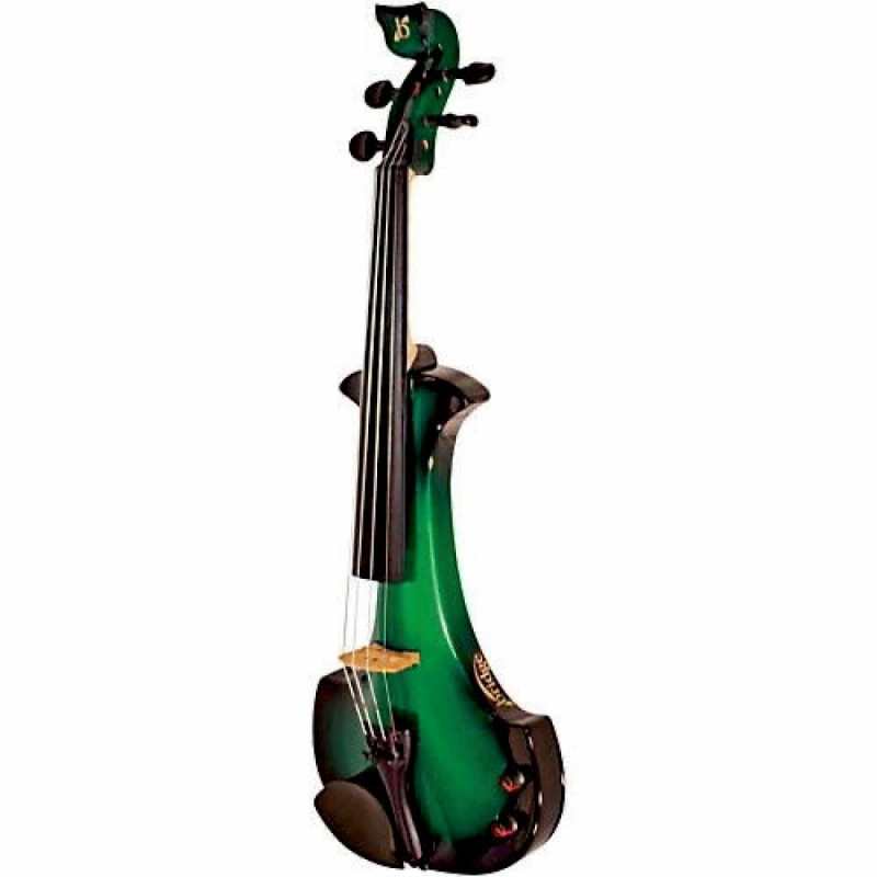 Bridge Aquila 4-String Electric Violin in Green with Hard Case & Carbon Bow - Image 5