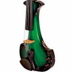 Bridge Aquila 4-String Electric Violin in Green with Hard Case & Carbon Bow