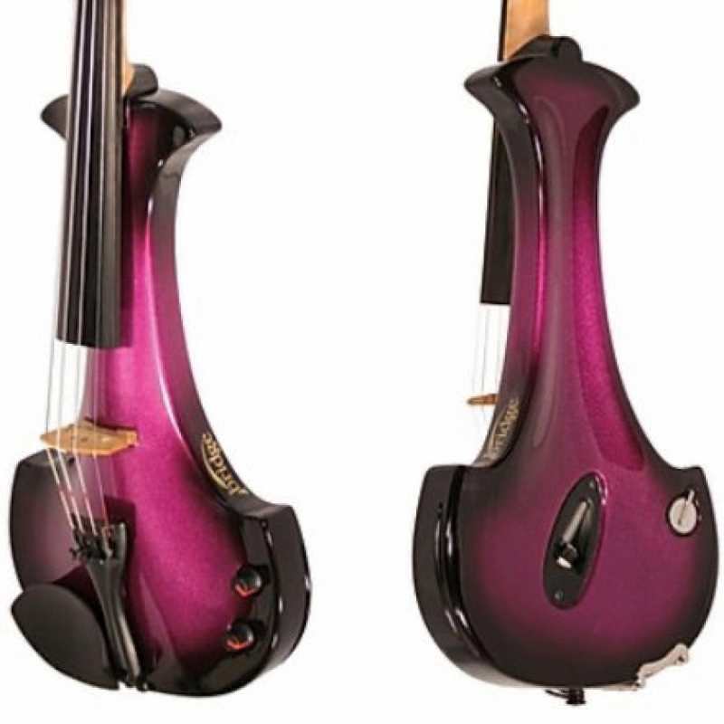 Bridge Aquila 4-String Electric Violin in Purple with Hard Case & Carbon Bow - Image 8