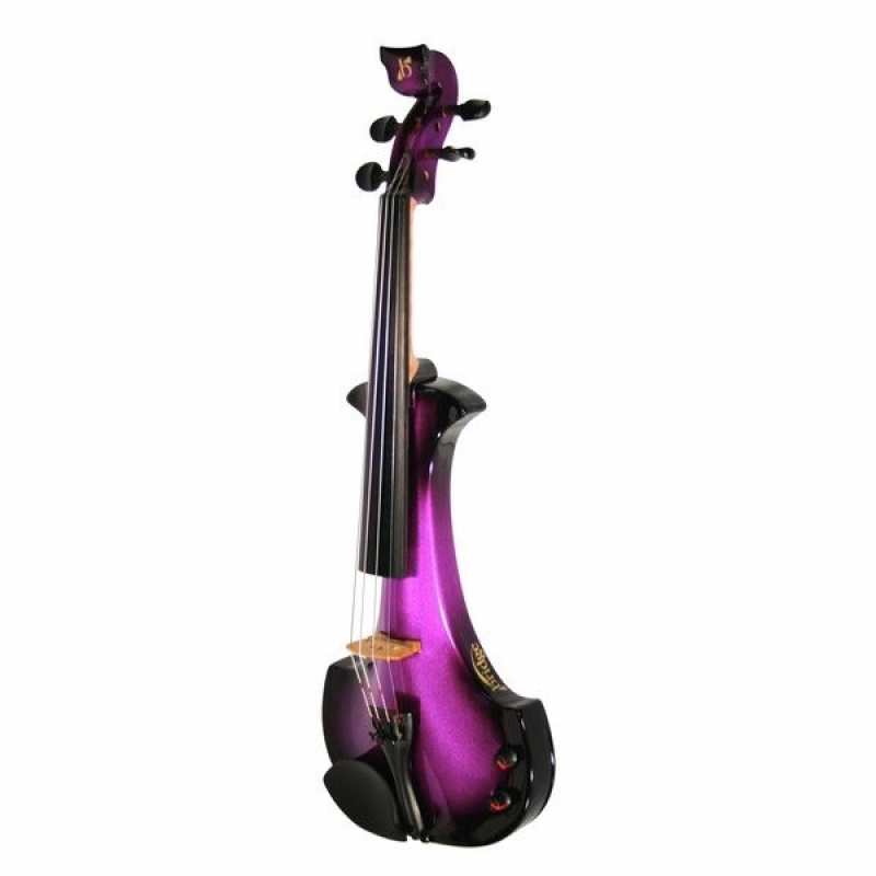 Bridge Aquila 4-String Electric Violin in Purple with Hard Case & Carbon Bow - Image 7