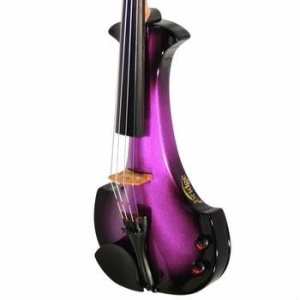 Bridge Aquila 4-String Electric Violin in Purple with Hard Case & Carbon Bow