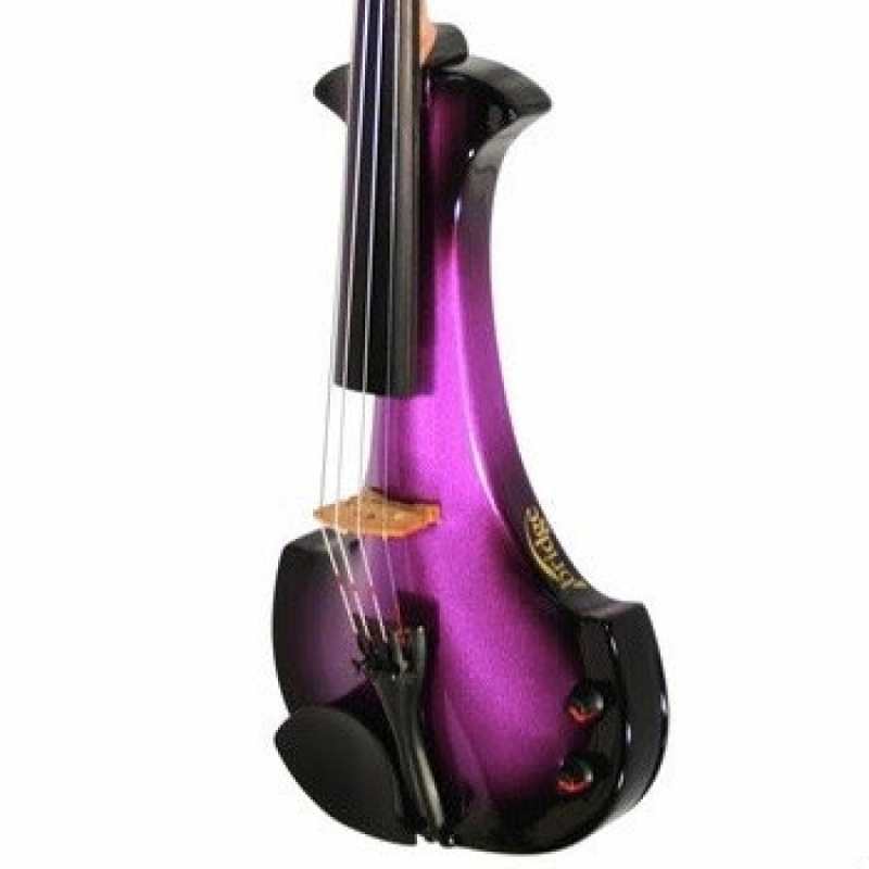 Bridge Aquila 4-String Electric Violin in Purple with Hard Case & Carbon Bow