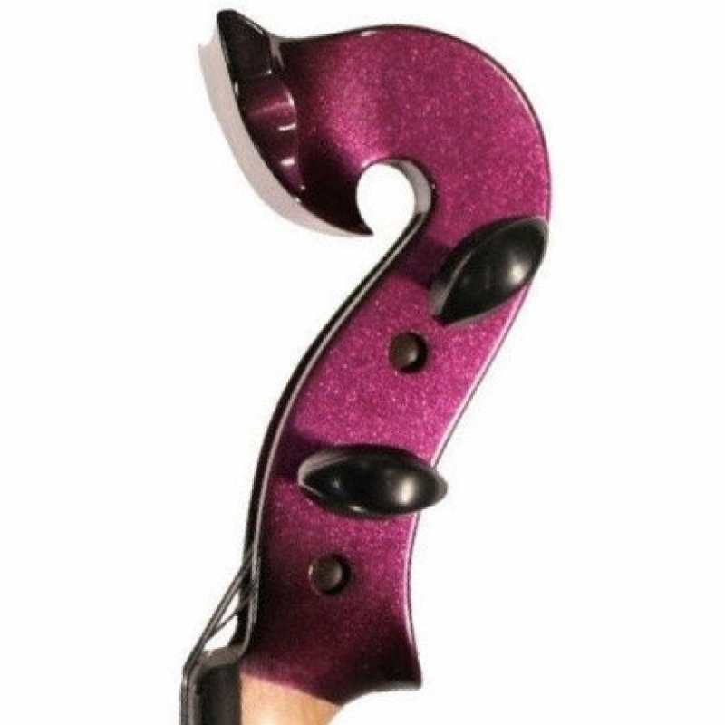 Bridge Aquila 4-String Electric Violin in Purple with Hard Case & Carbon Bow - Image 5