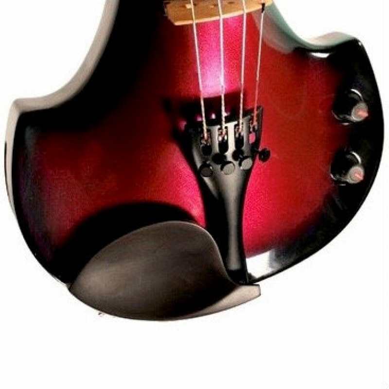 Bridge Aquila 4-String Electric Violin in Red with Hard Case & Carbon Bow - Image 4