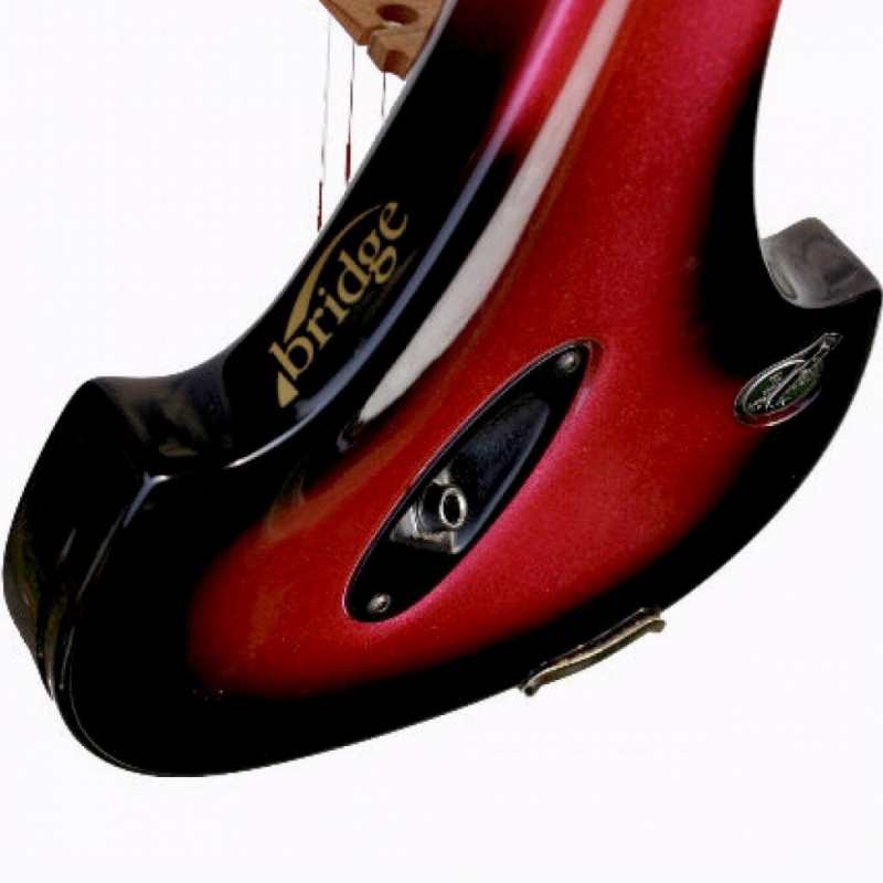 Bridge Aquila 4-String Electric Violin in Red with Hard Case & Carbon Bow - Image 2