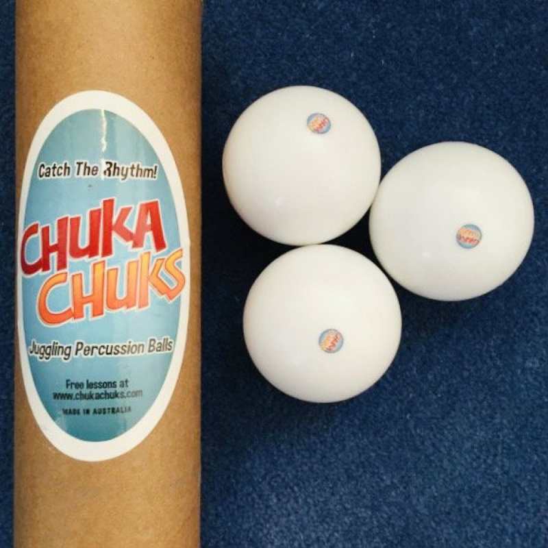 Chuka Chuks Percussion Juggling Balls in White (Priced as set of 3) - Image 3