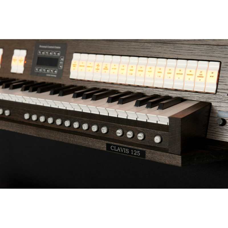Content Clavis 125R Single Manual Digital Classical Organ in Solid Light Oak with Roll Top and Stool - Image 4