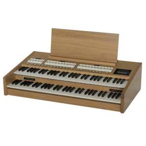 Content Compact 224 Extern Portable Digital Classical Organ Keyboard in Light Oak with 2-manuals and 24 Stops  (with internal amplifiers but NO speakers)