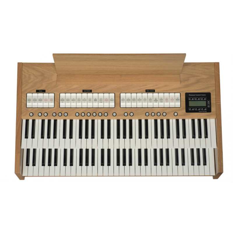 Content Compact 224 Extern Portable Digital Classical Organ Keyboard in Light Oak with 2-manuals and 24 Stops  (with internal amplifiers but NO speakers) - Image 2
