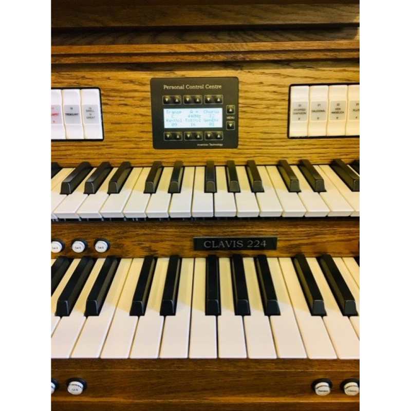 Content Clavis 224R 2-manual Digital Classical Organ with 24 Stops in Solid Dark Oak with Roll Top, 30-note Radiating Concave Pedalboard and Bench [UK Specification] - Image 8