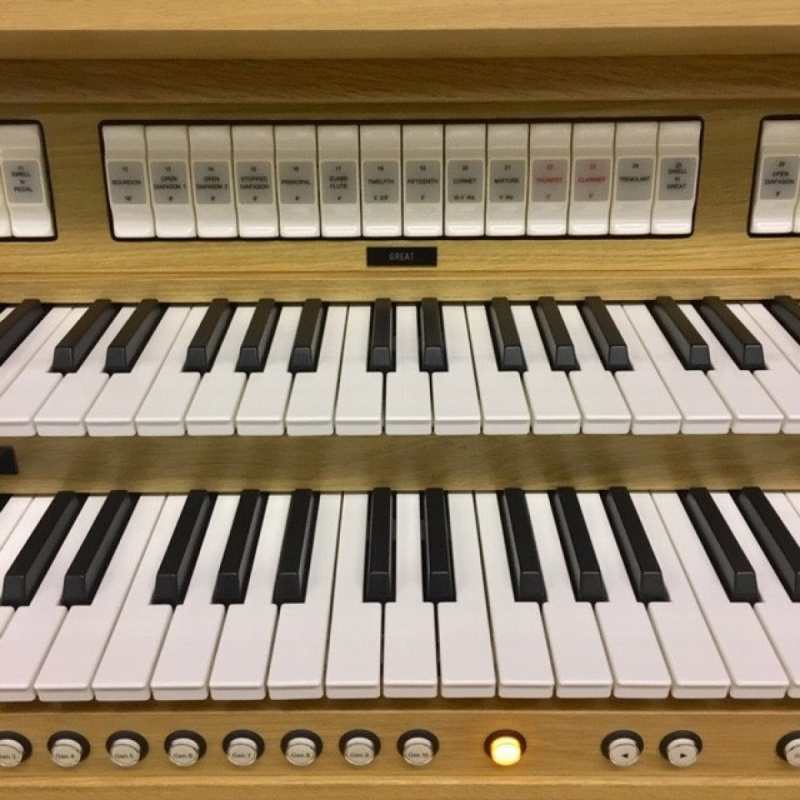 Content Celeste 236 Standard UK Specification 2-manual Digital Classical Organ with 30-note Radiating Concave Pedalboard and Bench in Light Oak - Image 2