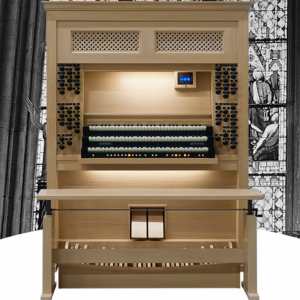 Content Classic 341 Digital Classical Organ with 30 Note Radiating Concave Pedalboard and Bench