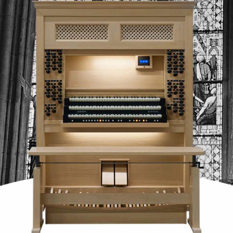 Content Classic 341 Digital Classical Organ with 30 Note Radiating Concave Pedalboard and Bench