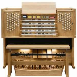 Content Concerto 576 5-Manual Organ with 32-note Radiating Concave Pedalboard & Adjustable Bench