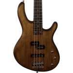 Cort Action 4 PJ 4-String Bass Guitar in Open Pore Walnut