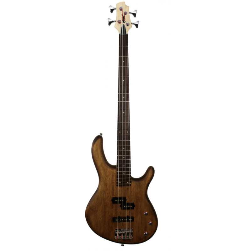 Cort Action 4 PJ 4-String Bass Guitar in Open Pore Walnut - Image 2