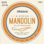 D'Addario EFW74 Flatwound Mandolin Strings (Medium Tension, Loop End)