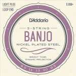D'Addario EJ60+ Banjo Strings (Light Plus Tension, Loop End)