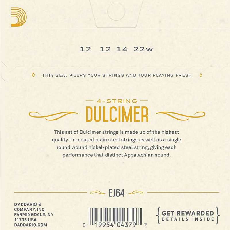 D'Addario EJ64 Dulcimer Strings (4 String, Loop End) - Image 2