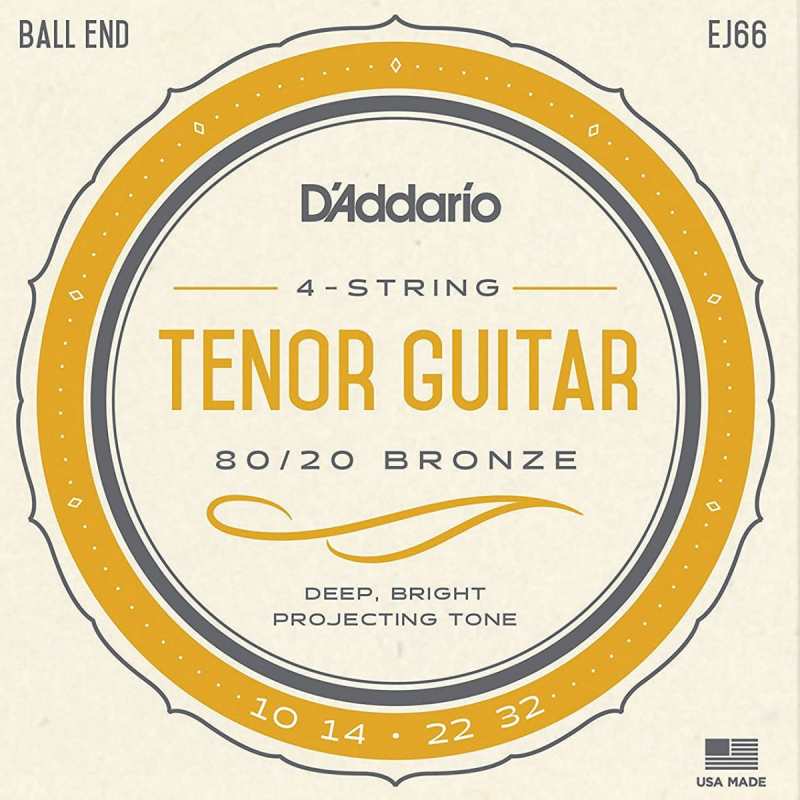 D'Addario EJ66 Tenor Guitar Strings (80/20 Bronze, Ball End)