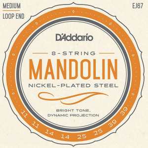 D'Addario EJ67 Mandolin Strings (Medium Tension, Loop End)