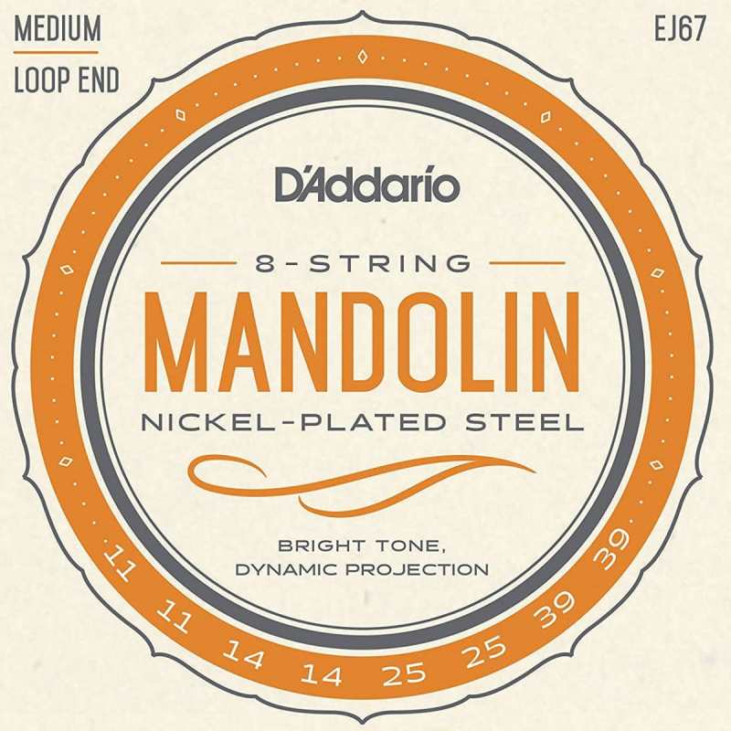 D'Addario EJ67 Mandolin Strings (Medium Tension, Loop End)