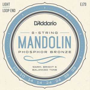 D'Addario EJ73 Mandolin Strings (Light Tension, Loop End)