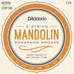 D'Addario EJ74 8 String Mandolin Set (Medium Tension, Loop End)