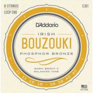 D'Addario EJ81 Irish Bouzouki Strings (Loop End, Phosphor, Medium Tension)