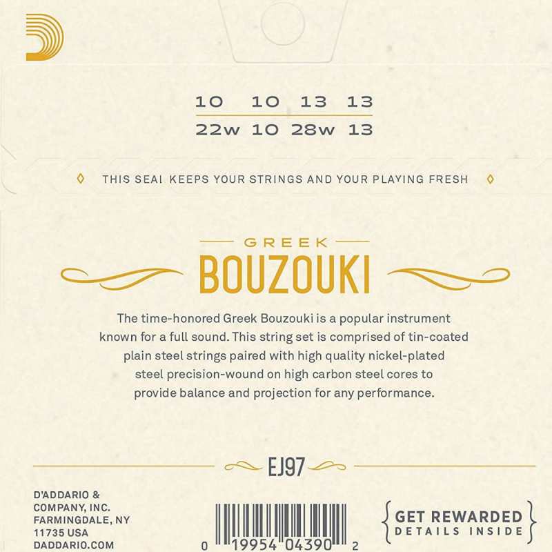 D'Addario EJ97 Greek Bouzouki Strings (8 String, Loop End) - Image 2