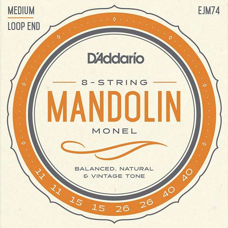 D'Addario EJM74 Mandolin Strings (Medium Tension, Loop End)