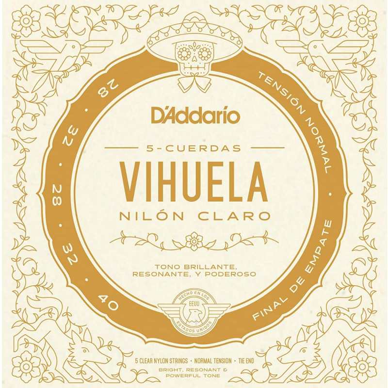 D'Addario MV10N Vihuela Strings (5 String, Normal Tension Set)