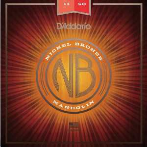 D'Addario NBM1140 Nickel Bronze Mandolin Strings (Medium Tension, Loop End)