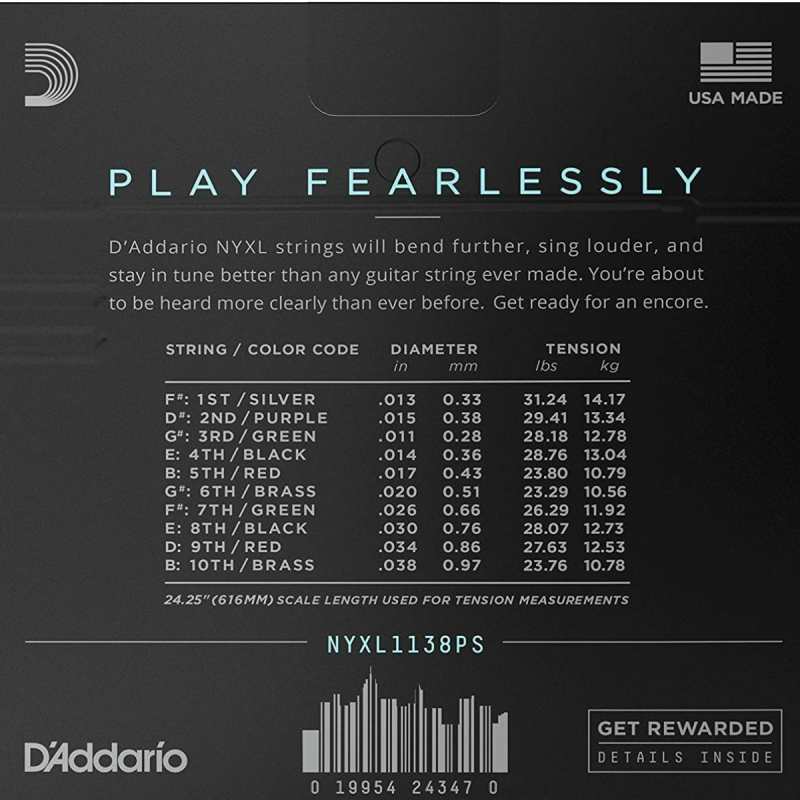D'Addario NYXL1138PS Pedal Steel Guitar Strings - Image 2