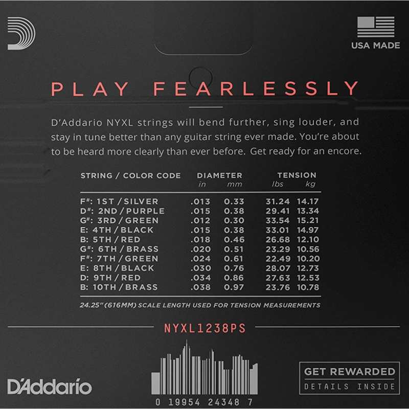 D'Addario NYXL1238PS Pedal Steel Guitar Strings (12-38) - Image 2