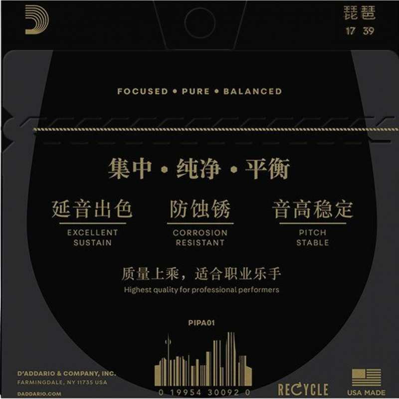 D'Addario PIPA01 Pipa String Set (Medium Tension, 28.5'' Scale Length) - Image 2