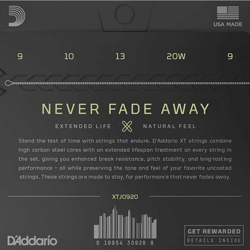D'Addario XTJ0920 Banjo Strings (Light Tension, Extended Life) - Image 2